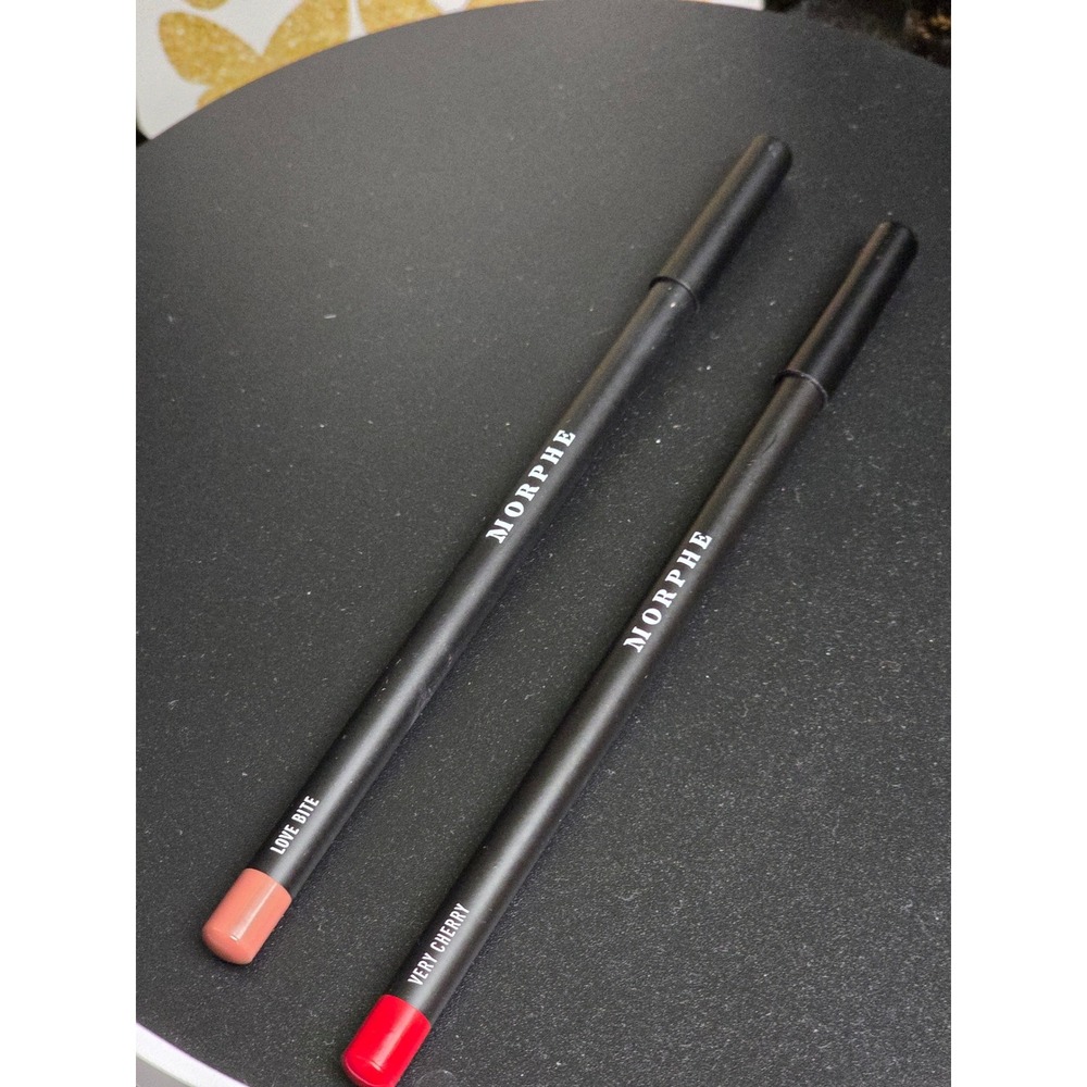 Morphe Color Pencil Set Love Bite Very Cherry Red Nude Lip Liner Duo